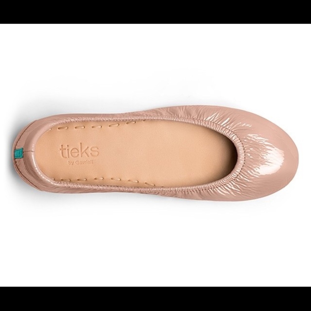 Tieks Beautiful Blush Patent Flats 11 New !